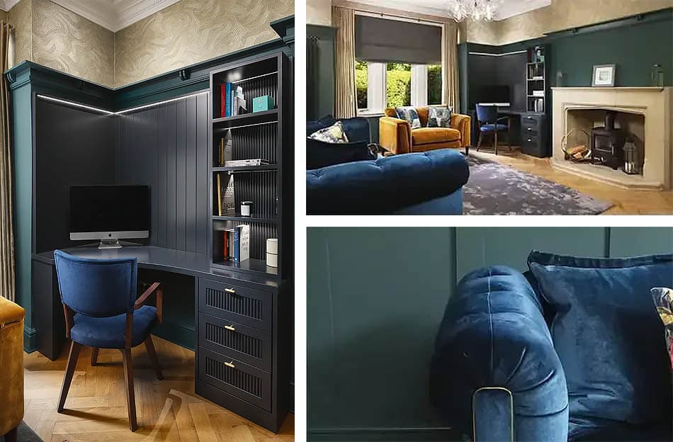 Elegant Living & Hybrid Working Space - Interior Design Project, Glasgow, Scotland